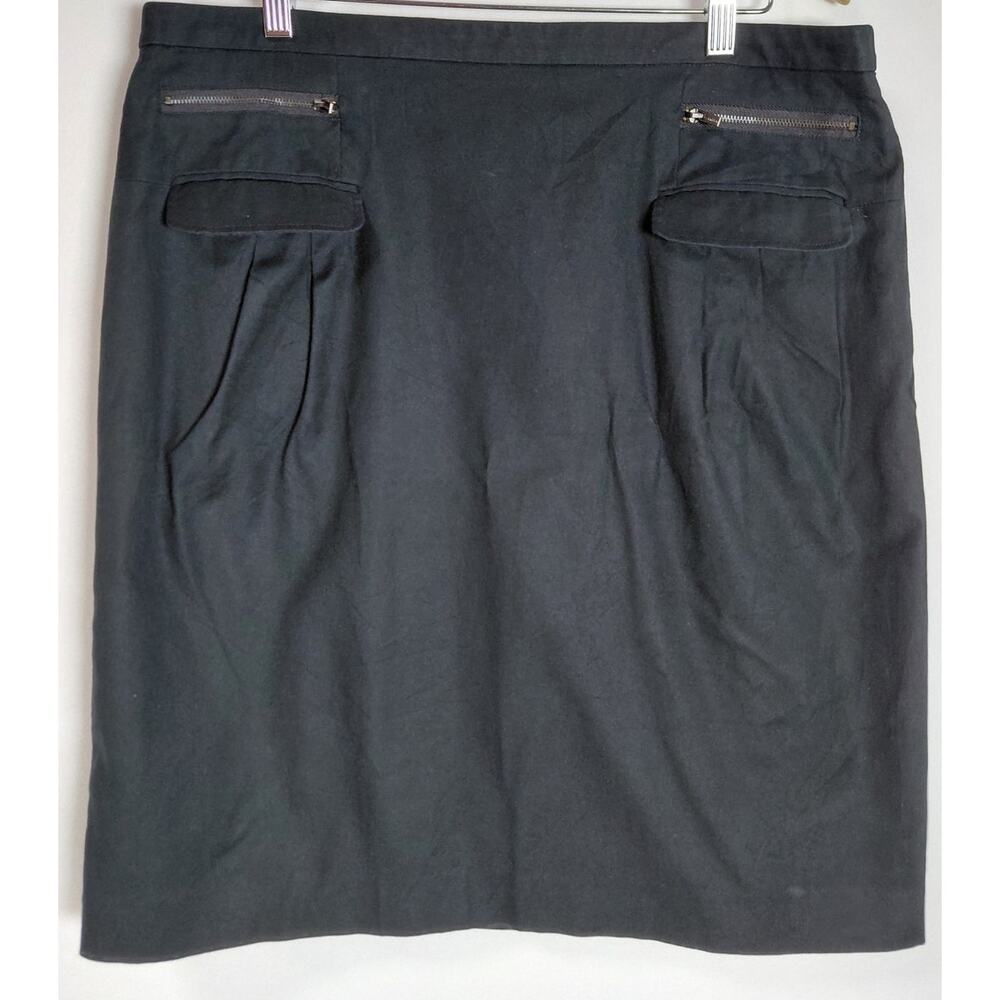 Calvin Klein Black Skirt Solid Woven Women Size 14